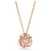 Constella-Anhänger mit rundem Schliff, Dancing Stone, rosa, roségoldfarben plattiert