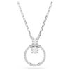 Constella Anhänger Pavé, Rundschliff, Weiss, rhodiniert