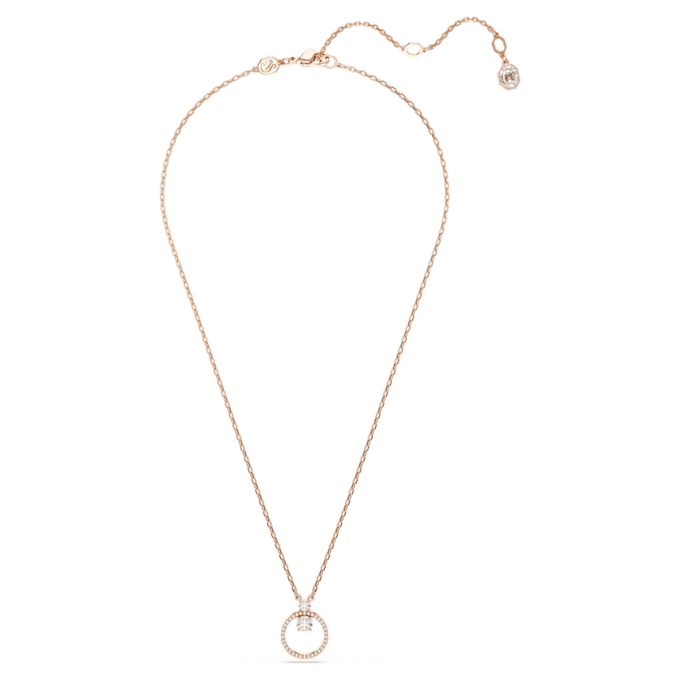 Constella-Anhänger Pavé, Rundschliff, weiss, roségoldfarben plattiert Constella-Anhänger Pavé, Rundschliff, weiss, roségoldfarben plattiert