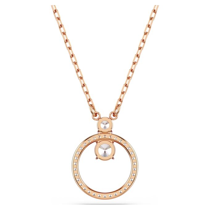 Constella-Anhänger Pavé, Rundschliff, weiss, roségoldfarben plattiert Constella-Anhänger Pavé, Rundschliff, weiss, roségoldfarben plattiert