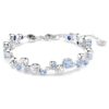 Constella-Armband mit gemischten Schliffen, blau, rhodiniert