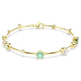 Constella-Armband mit gemischten Schliffen, grün, vergoldet
