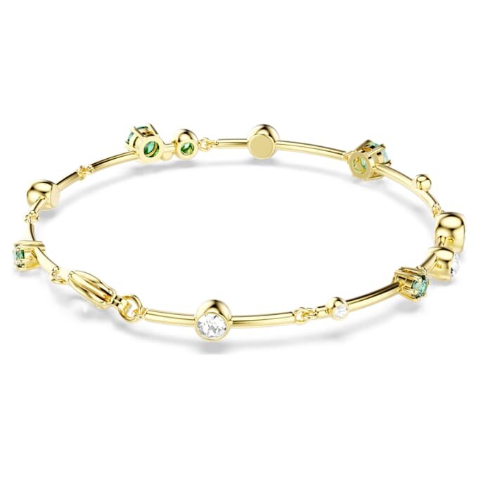 Constella-Armband mit gemischten Schliffen, grün, vergoldet Constella-Armband mit gemischten Schliffen, grün, vergoldet