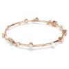 Constella-Armband mit Kristallperlen, runde Schliffe, weiss, roségoldfarben plattiert Constella-Armband mit Kristallperlen, runde Schliffe, weiss, roségoldfarben plattiert