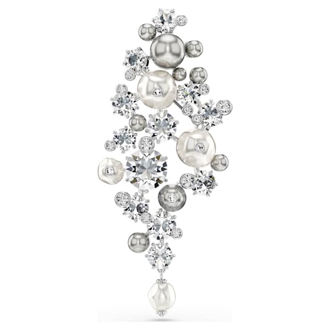 Constella-Brosche «Crystal Pearl», Rundschliff, weiss, rhodiniert Constella-Brosche «Crystal Pearl», Rundschliff, weiss, rhodiniert