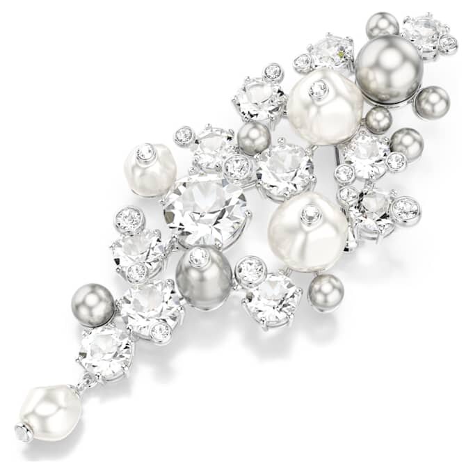 Constella-Brosche «Crystal Pearl», Rundschliff, weiss, rhodiniert Constella-Brosche «Crystal Pearl», Rundschliff, weiss, rhodiniert
