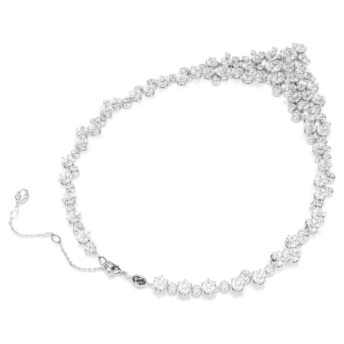 Constella-Halskette mit gemischten Schliffen, Verschluss, weiss, rhodiniert Constella-Halskette mit gemischten Schliffen, Verschluss, weiss, rhodiniert