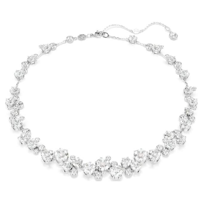 Constella-Halskette mit Rundschliff, weiss, rhodiniert Constella-Halskette mit Rundschliff, weiss, rhodiniert