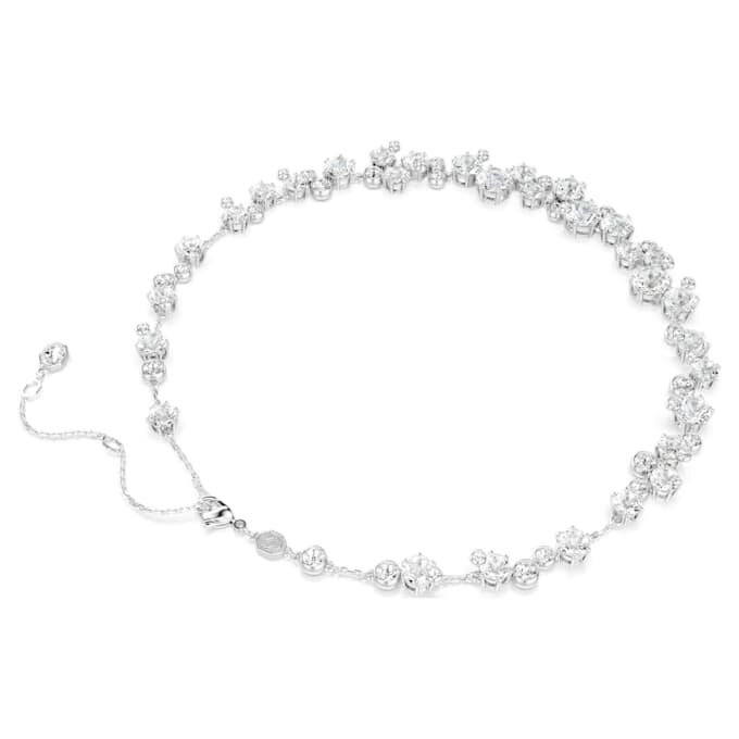 Constella-Halskette mit Rundschliff, weiss, rhodiniert Constella-Halskette mit Rundschliff, weiss, rhodiniert