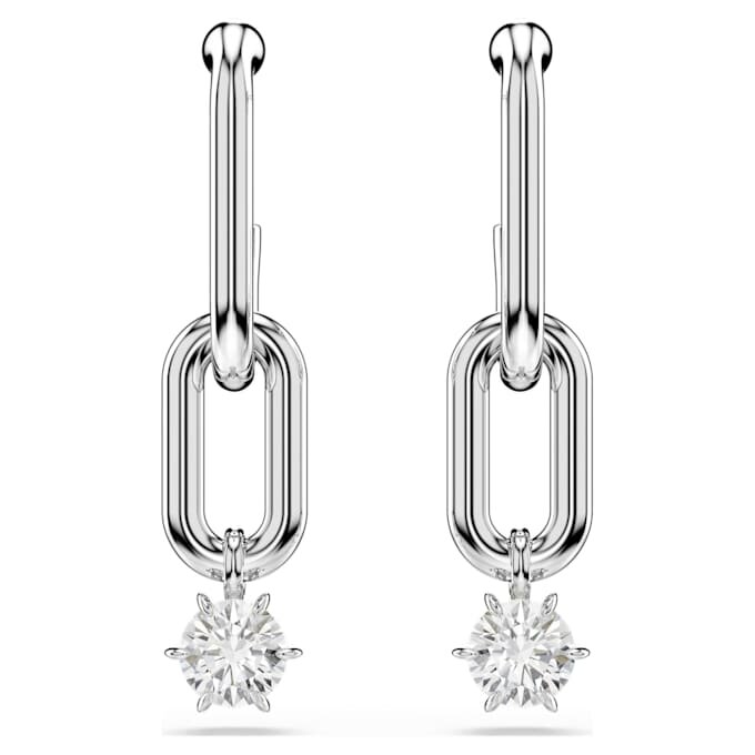Constella-Ohrringe mit Rundschliff, weiss, rhodiniert Constella-Ohrringe mit Rundschliff, weiss, rhodiniert