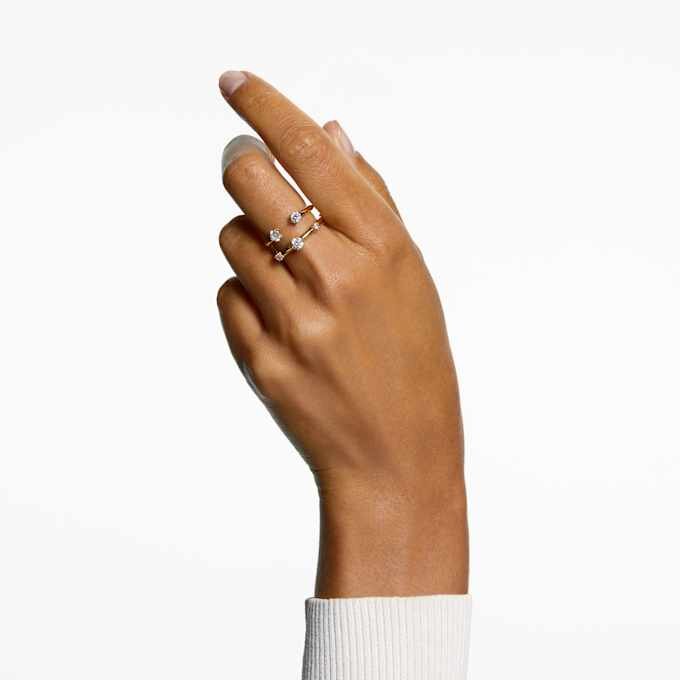 Constella-Ring-Set (2), Rundschliff, weiss, vergoldet Constella-Ring-Set (2), Rundschliff, weiss, vergoldet