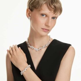 Constella-Set mit gemischten Schliffen, weiss, rhodiniert