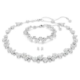 Constella-Set mit gemischten Schliffen, weiss, rhodiniert