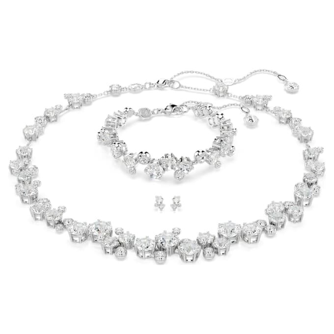 Constella-Set mit gemischten Schliffen, weiss, rhodiniert Constella-Set mit gemischten Schliffen, weiss, rhodiniert