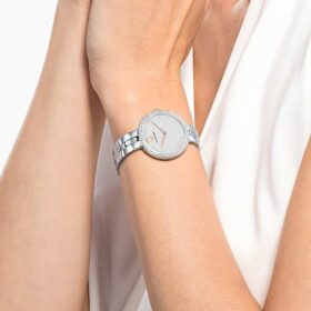 Cosmopolitan Uhr Swiss Made, Metallarmband, silberfarben, Edelstahl