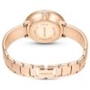 Crystalline-Armbanduhr «Swiss Made», Metallarmband, beige, roségoldfarbenes Finish