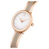 Crystalline-Armbanduhr «Swiss Made», Metallarmband, beige, roségoldfarbenes Finish