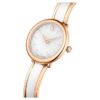 Crystalline-Armbanduhr «Swiss Made», Metallarmband, weiss, roségoldfarben Crystalline-Armbanduhr «Swiss Made», Metallarmband, weiss, roségoldfarben