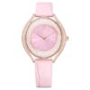 Crystalline Aura Uhr Swiss Made, Lederarmband, rosa, roségoldfarbenes Finish Crystalline Aura Uhr Swiss Made, Lederarmband, rosa, roségoldfarbenes Finish