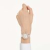 Crystalline Aura Uhr Swiss Made, Lederarmband, weiss, roségoldfarbenes Finish Crystalline Aura Uhr Swiss Made, Lederarmband, weiss, roségoldfarbenes Finish