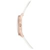 Crystalline Aura Uhr Swiss Made, Lederarmband, weiss, roségoldfarbenes Finish Crystalline Aura Uhr Swiss Made, Lederarmband, weiss, roségoldfarbenes Finish