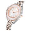 Crystalline Aura Uhr Swiss Made, Metallarmband, Roségold-Farbton, gemischte Metalloberfläche Crystalline Aura Uhr Swiss Made, Metallarmband, Roségold-Farbton, gemischte Metalloberfläche