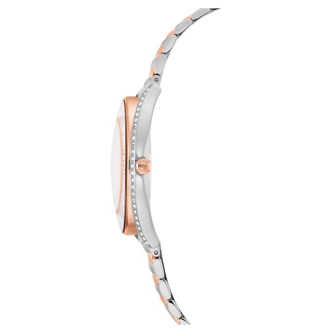 Crystalline Aura Uhr Swiss Made, Metallarmband, Roségold-Farbton, gemischte Metalloberfläche Crystalline Aura Uhr Swiss Made, Metallarmband, Roségold-Farbton, gemischte Metalloberfläche