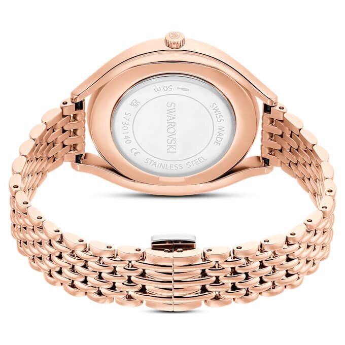 Crystalline Aura Uhr, Swiss Made, Metallarmband, roségoldfarben, roségoldfarbene Oberfläche Crystalline Aura Uhr, Swiss Made, Metallarmband, roségoldfarben, roségoldfarbene Oberfläche