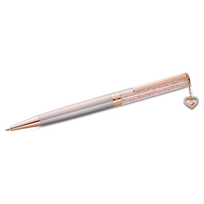 Crystalline Kugelschreiber «Heart», roségoldfarben, rosa lackiert, roségoldfarben plattiert Crystalline Kugelschreiber «Heart», roségoldfarben, rosa lackiert, roségoldfarben plattiert