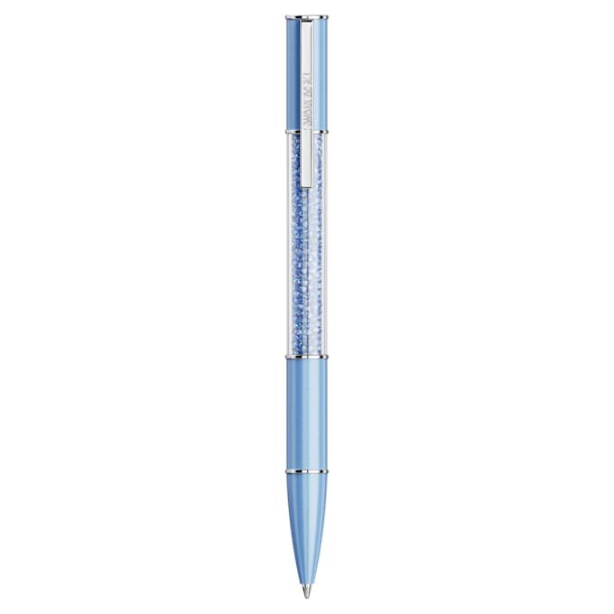 Crystalline Kugelschreiber mit «Recreated™»-Kristallen, blau, blau lackiert, verchromt Crystalline Kugelschreiber mit «Recreated™»-Kristallen, blau, blau lackiert, verchromt
