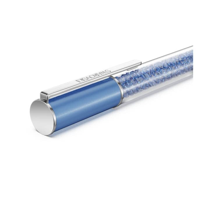 Crystalline Kugelschreiber mit «Recreated™»-Kristallen, blau, blau lackiert, verchromt Crystalline Kugelschreiber mit «Recreated™»-Kristallen, blau, blau lackiert, verchromt