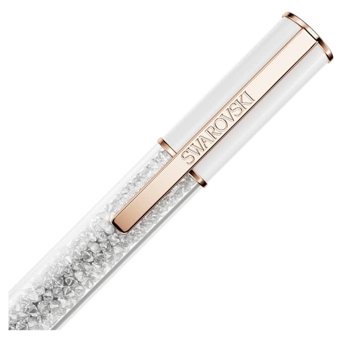 Crystalline Kugelschreiber, weiss, roségoldfarben plattiert Crystalline Kugelschreiber, weiss, roségoldfarben plattiert