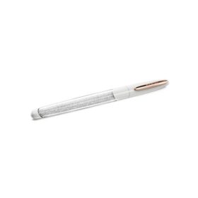 Crystalline-Rollerball-Stift, weiss, roségoldfarben plattiert
