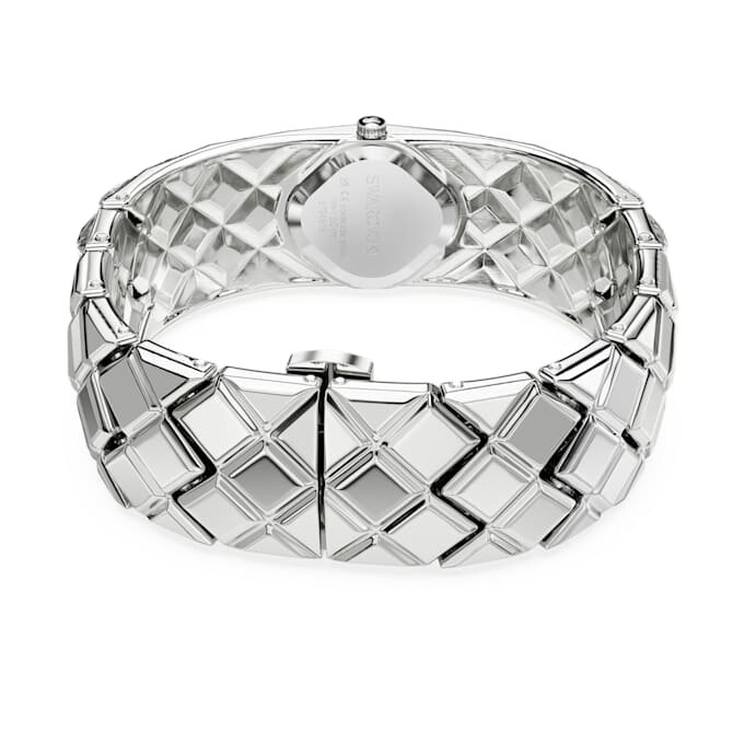 Curiosa Armreif-Uhr mit Kristallarmband, silberfarben, Edelstahl Curiosa Armreif-Uhr mit Kristallarmband, silberfarben, Edelstahl
