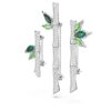 Dellium-Brosche «Bamboo», grün, rhodiniert Dellium-Brosche «Bamboo», grün, rhodiniert