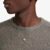 Dextera-Anhänger, Rundschliff, weiss, rhodiniert