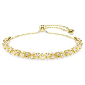 Dextera-Armband mit rundem Schliff, weiss, goldfarben