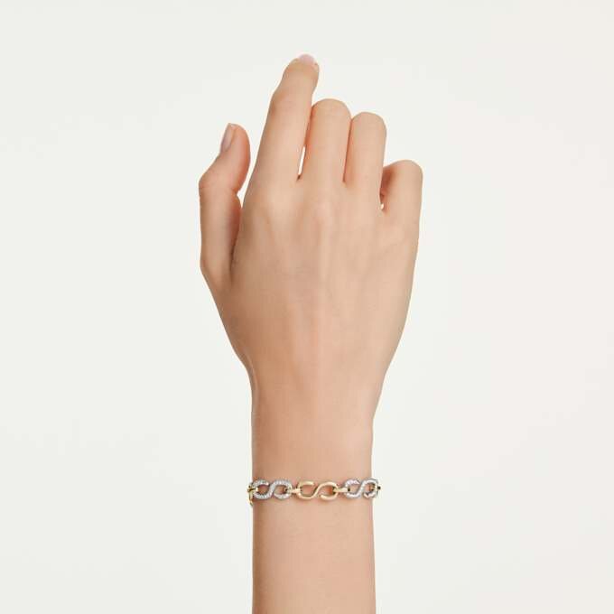 Dextera-Armband mit rundem Schliff, weiss, Metallmix-Finish Dextera-Armband mit rundem Schliff, weiss, Metallmix-Finish