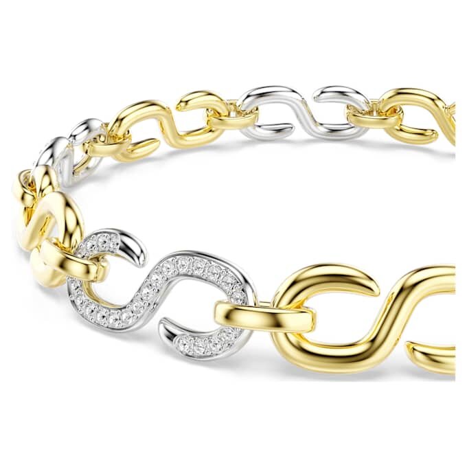 Dextera-Armband mit rundem Schliff, weiss, Metallmix-Finish Dextera-Armband mit rundem Schliff, weiss, Metallmix-Finish