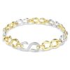 Dextera-Armband mit rundem Schliff, weiss, Metallmix-Finish Dextera-Armband mit rundem Schliff, weiss, Metallmix-Finish