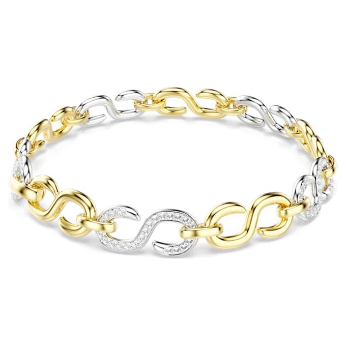 Dextera-Armband mit rundem Schliff, weiss, Metallmix-Finish Dextera-Armband mit rundem Schliff, weiss, Metallmix-Finish