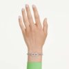 Dextera-Armband mit rundem Schliff, weiss, rhodiniert Dextera-Armband mit rundem Schliff, weiss, rhodiniert