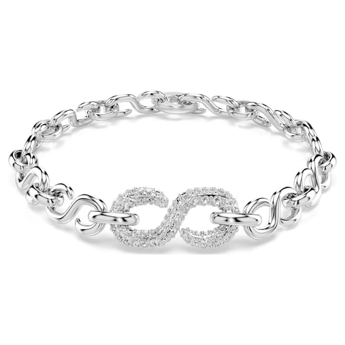 Dextera-Armband mit rundem Schliff, weiss, rhodiniert Dextera-Armband mit rundem Schliff, weiss, rhodiniert