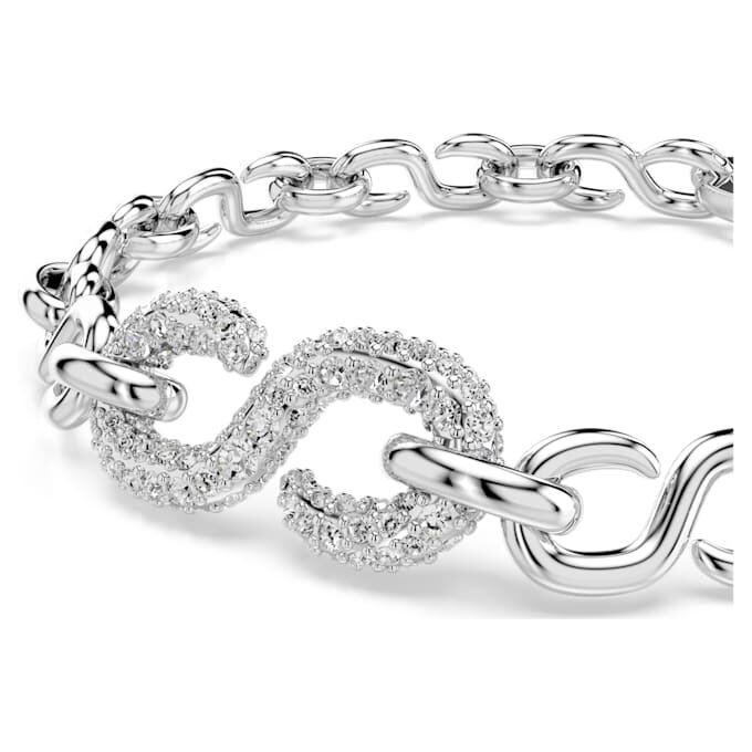 Dextera-Armband mit rundem Schliff, weiss, rhodiniert Dextera-Armband mit rundem Schliff, weiss, rhodiniert