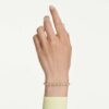 Dextera-Armband mit rundgeschliffenen Kristallen, grün, goldfarben Dextera-Armband mit rundgeschliffenen Kristallen, grün, goldfarben
