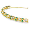 Dextera-Armband mit rundgeschliffenen Kristallen, grün, goldfarben Dextera-Armband mit rundgeschliffenen Kristallen, grün, goldfarben