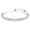 Dextera-Armband mit Rundschliff, weiss, Edelstahl Dextera-Armband mit Rundschliff, weiss, Edelstahl
