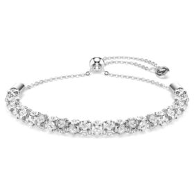 Dextera-Armband mit Rundschliff, weiss, Edelstahl