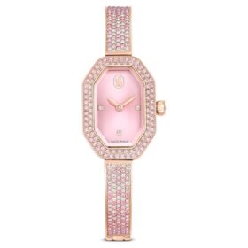 Dextera Armreifuhr Swiss Made, Metallarmband, rosa, roségoldfarben plattiert