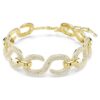 Dextera-Choker mit rundem Schliff, weiss, vergoldet